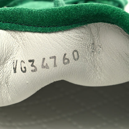 Chanel Suede Calfskin Lace Up Cap Toe Sneakers 39 Green 6 of 8