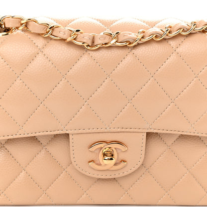 Chanel Caviar Quilted Small Double Flap Beige 8 of 10