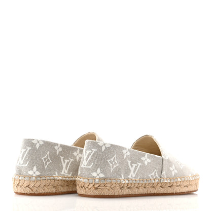 Louis Vuitton Monogram Denim Starboard Espadrille Flats 36 Grey 4 of 9