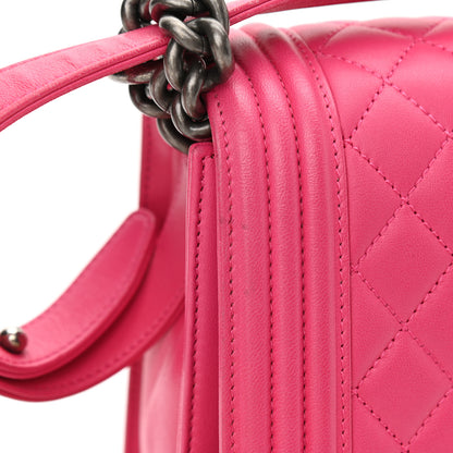 Chanel Lambskin Quilted New Medium Boy Flap Pink 11 of 11