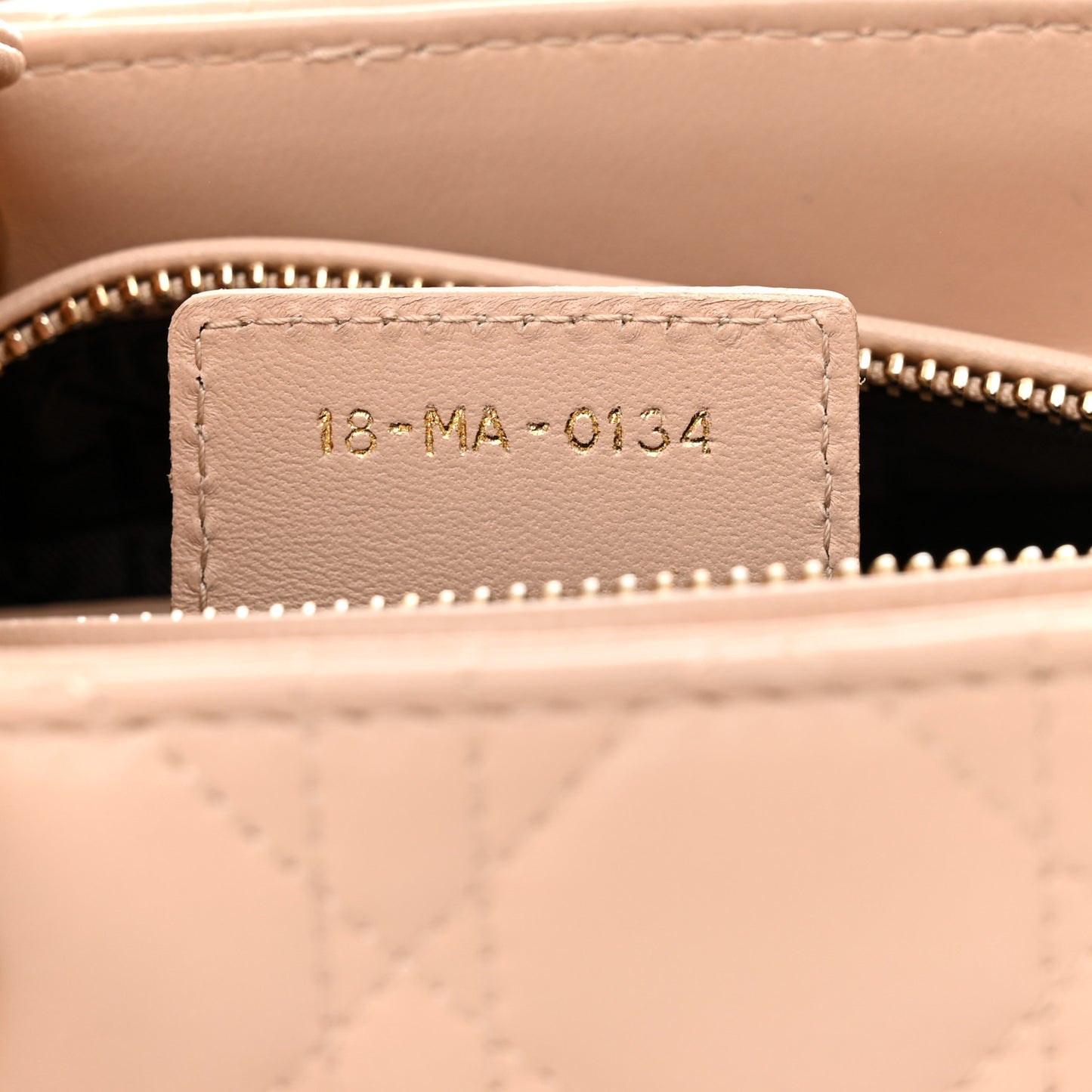 Lambskin Cannage Medium Lady Dior Rose Poudre