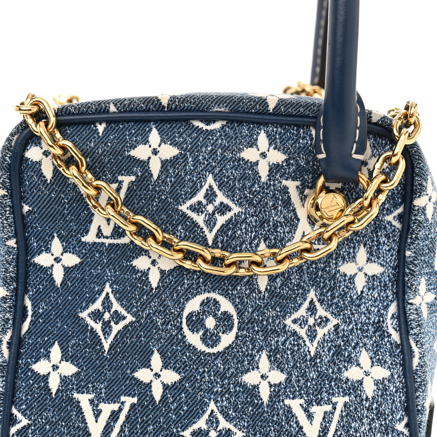 Louis Vuitton Monogram Jacquard Denim Square Bag Bleu 7 of 10