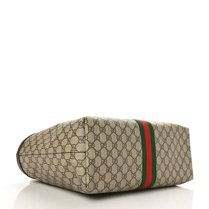 Gucci GG Supreme Monogram Medium Ophidia Shopping Tote Brown 4 of 8