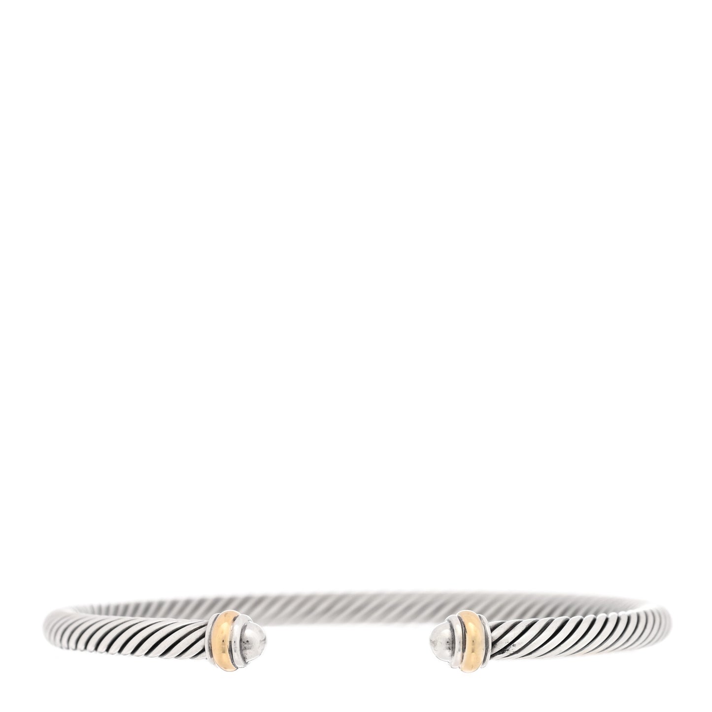 Sterling Silver 18K Yellow Gold 4mm Cable Classics Bracelet