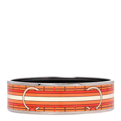 Hermes Enamel Printed Wide Tatersale Bracelet 70 3 of 6