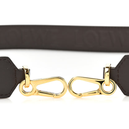 Loewe Satin Calfskin Embossed Anagram Strap Dark Chocolate 3 of 5