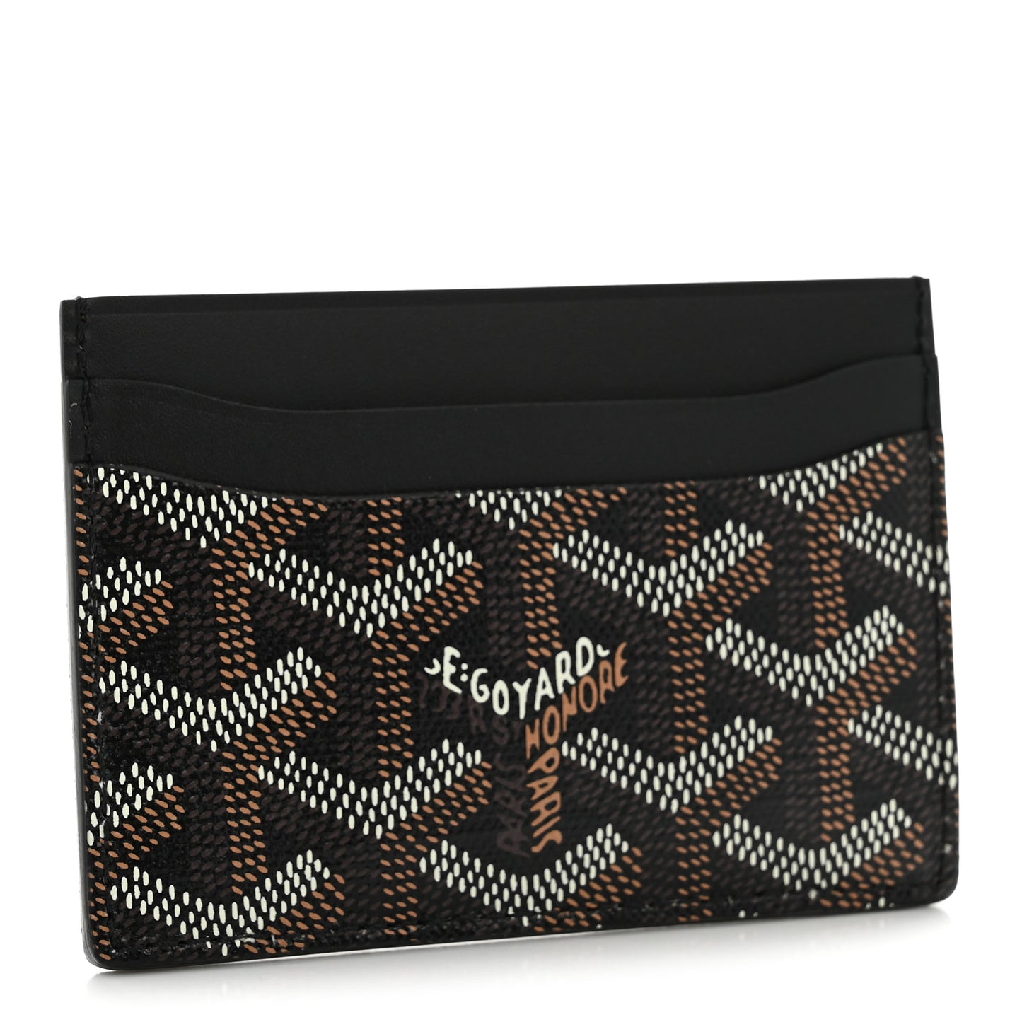 Goyardine Saint Sulpice Card Holder Black Black