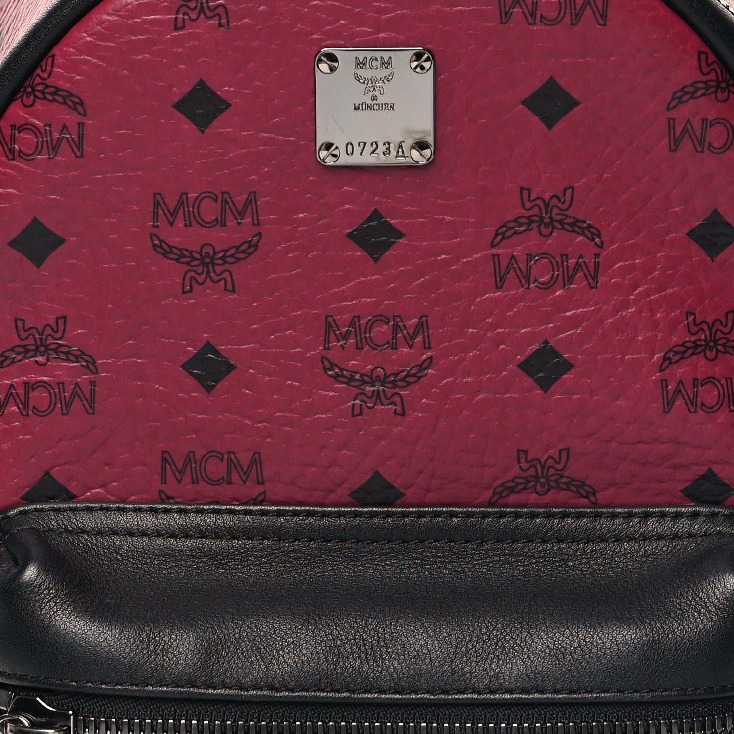 MCM Visetos Small Stark Backpack Burgundy 7 of 10