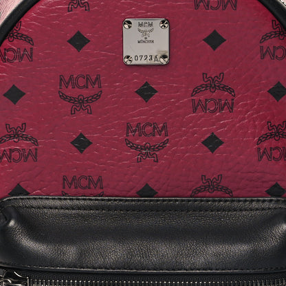 MCM Visetos Small Stark Backpack Burgundy 7 of 10