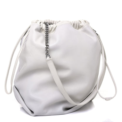 Saint Laurent Lambskin Teddy Drawstring Bag White 4 of 11