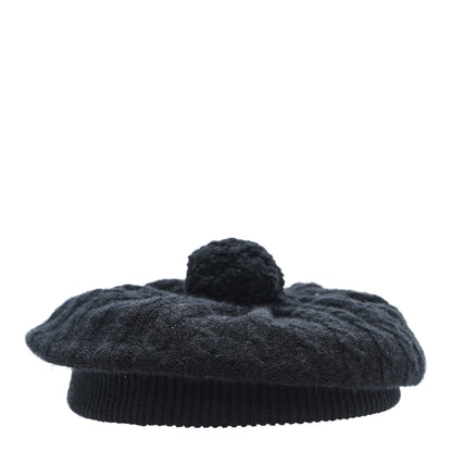 Chanel Cashmere CC Beret Black 5 of 9