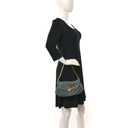 Louis Vuitton Monogram Denim Mini Pleaty Blue 2 of 9
