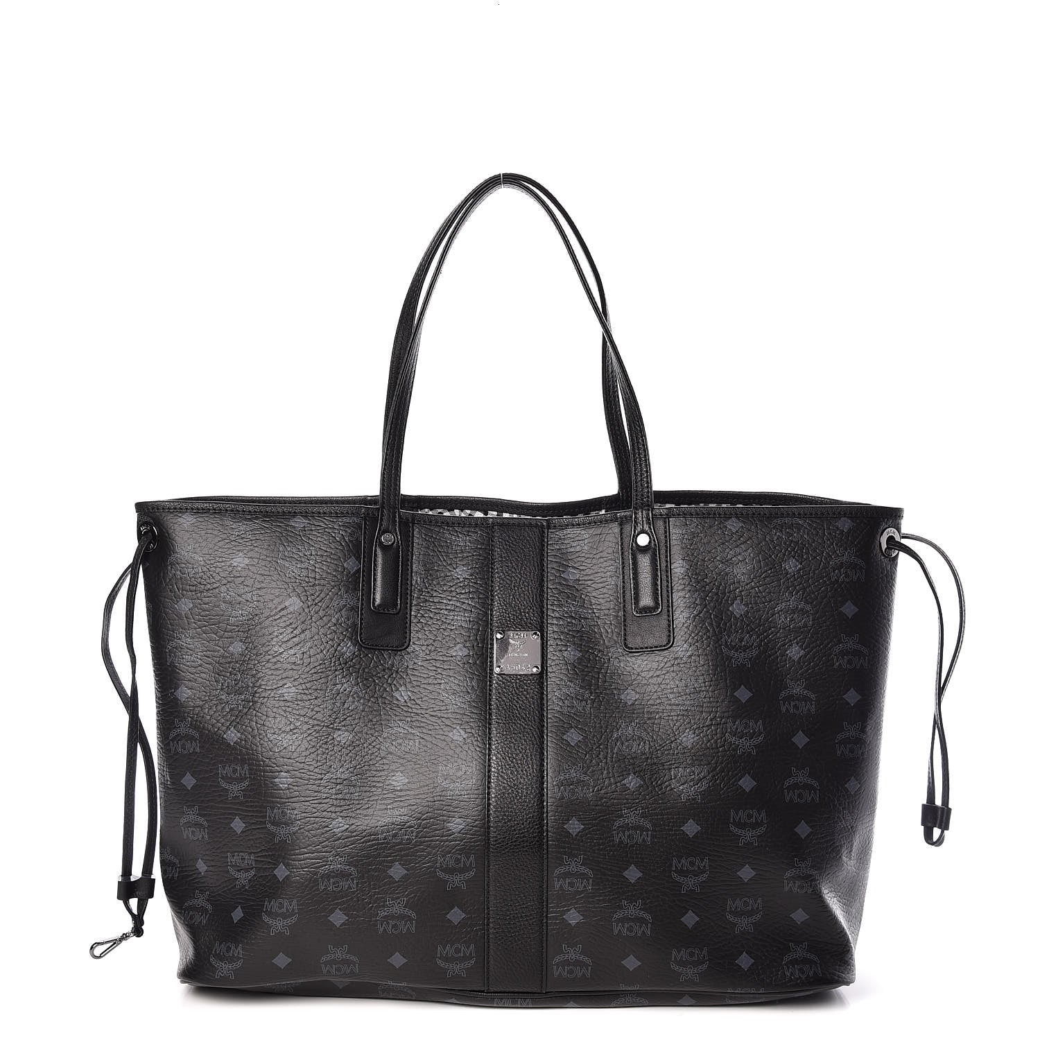 MCM Visetos Large Liz Reversible Shopper Tote Black 1 of 13