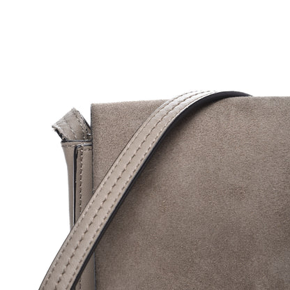 Chloe Suede Calfskin Small Faye Shoulder Bag Motty Grey 11 of 12