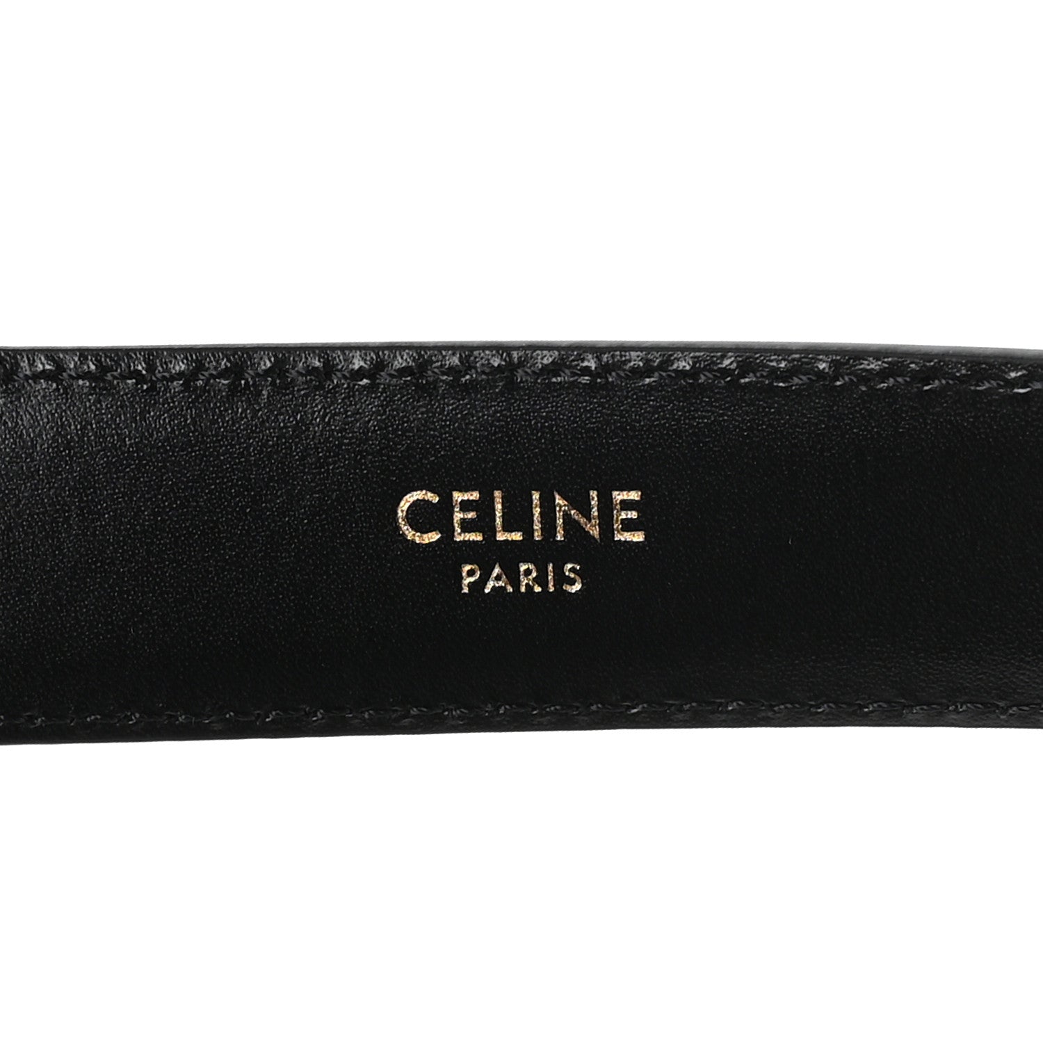 Celine Box Calfskin Medium 25mm Triomphe Belt 85 34 Black 4 of 6