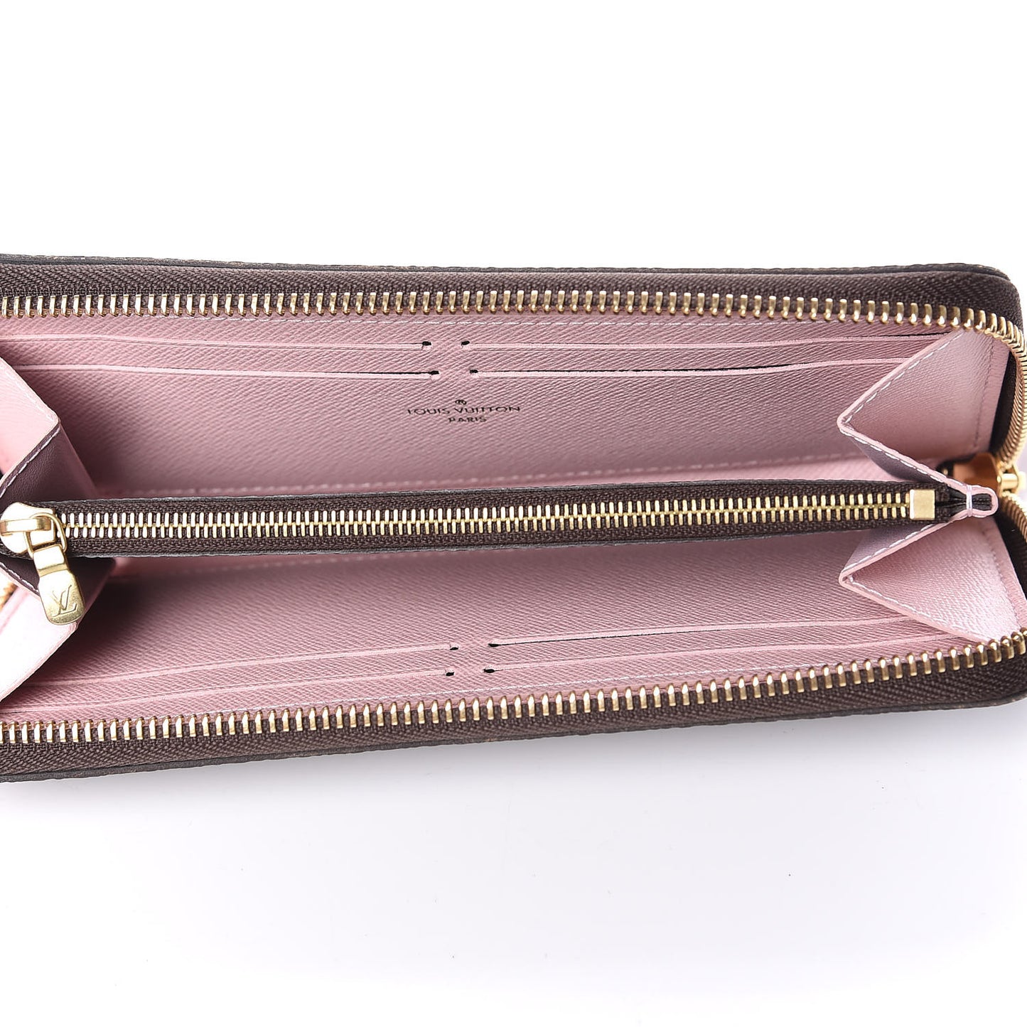 Monogram Clemence Wallet Rose Ballerine