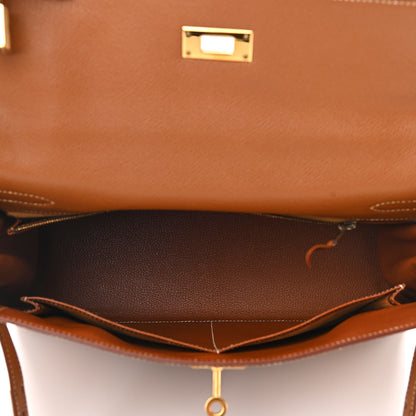 Hermes Courchevel Kelly Retourne 32 Gold 5 of 12