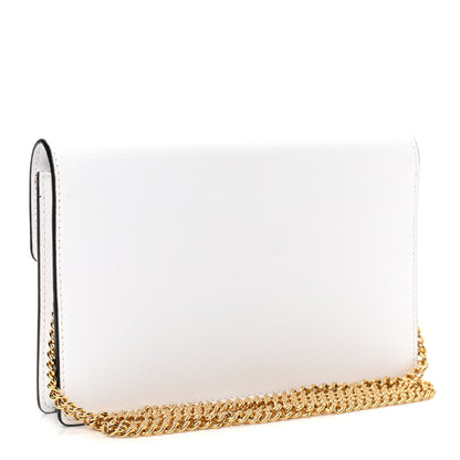 Fendi Vitello Cruise F is Fendi Medium Envelope Wallet on Chain Optical White 3 of 12