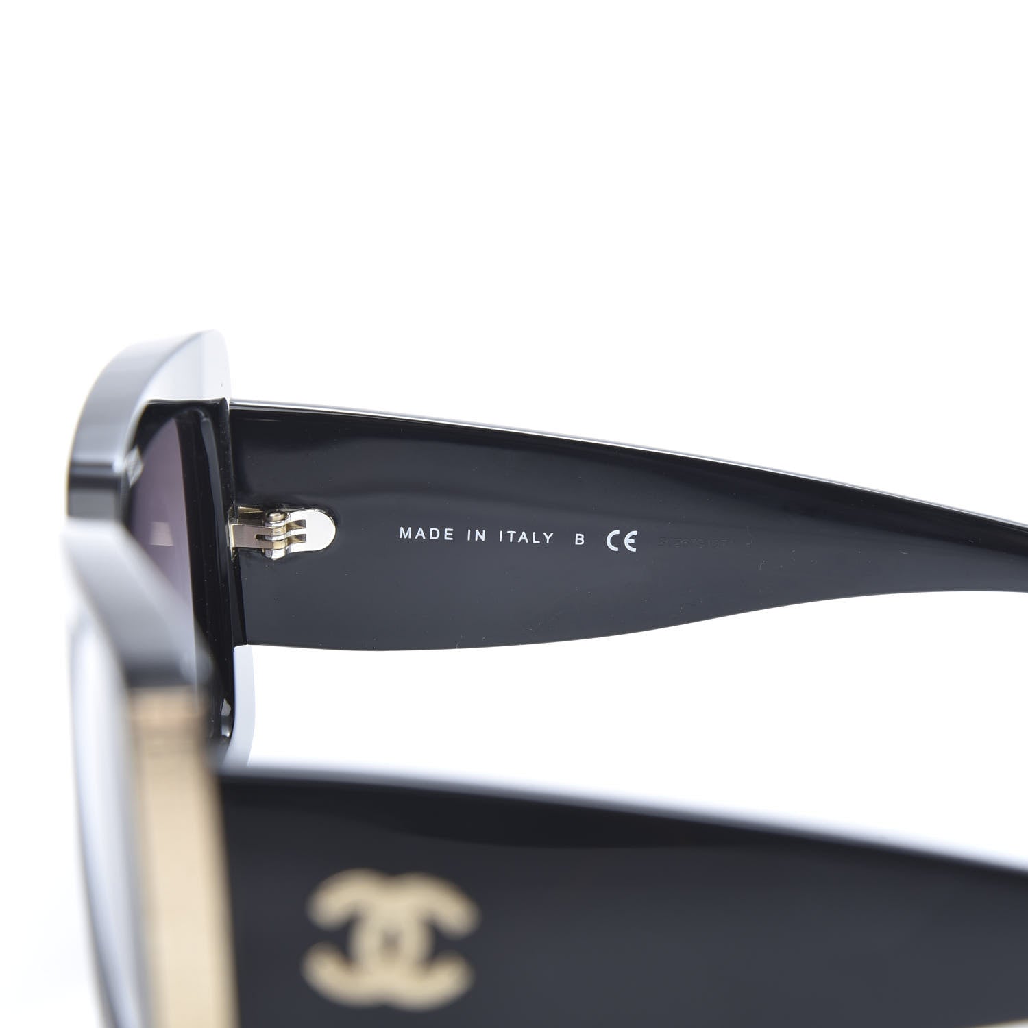 Chanel Acetate Rectangle Sunglasses 5435 Black 6 of 8