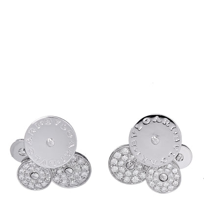 Bulgari 18K White Gold Diamond Cicladi Earrings 1 of 3