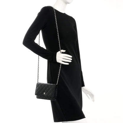 Chanel Caviar Quilted Wallet On Chain WOC Black 2 of 9