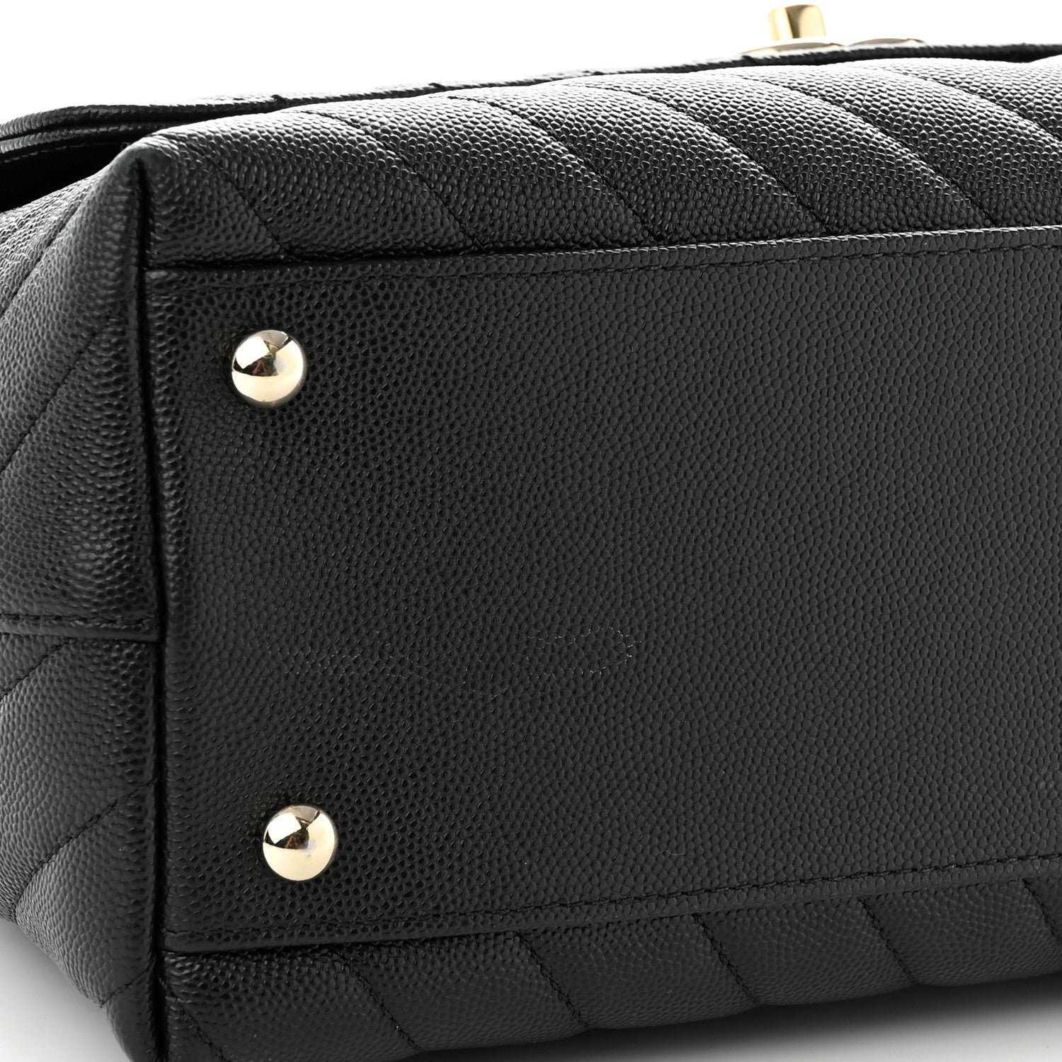 Chanel Caviar Chevron Quilted Small Coco Handle Flap Black 11 of 11