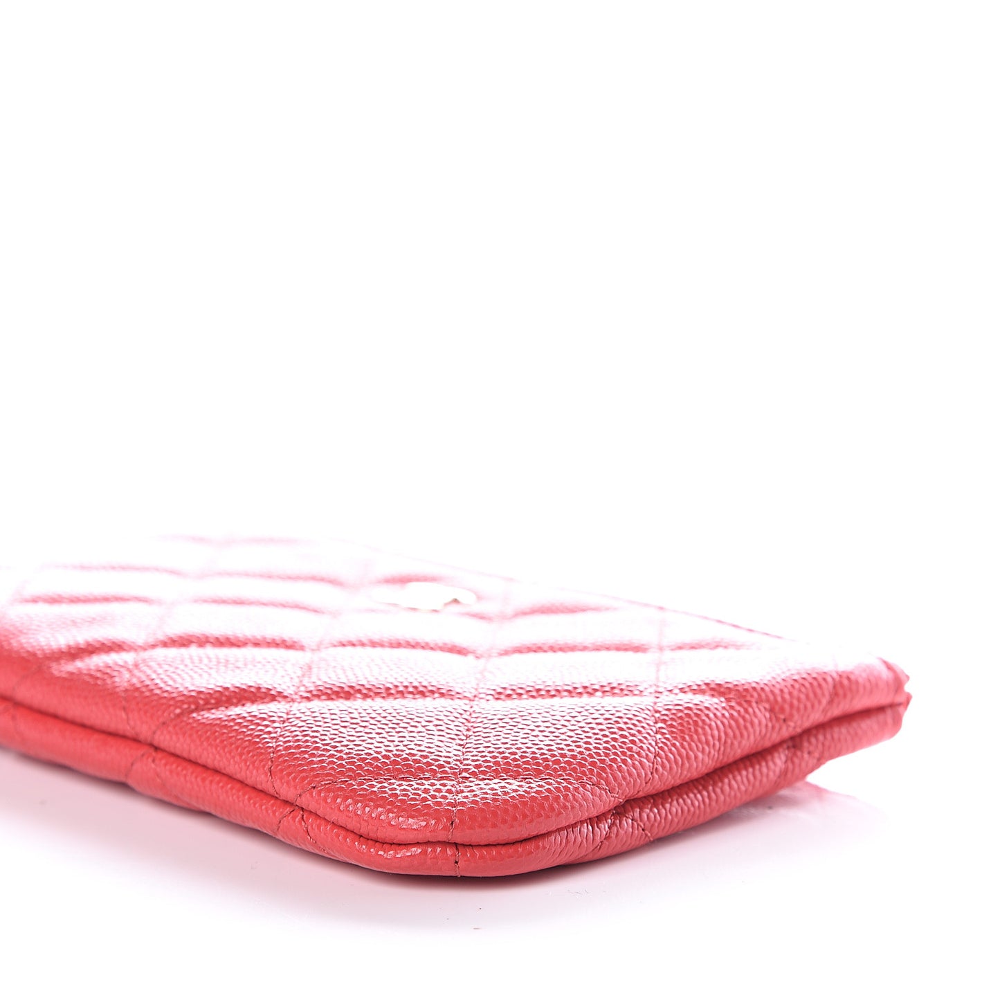 Caviar Quilted Small Cosmetic Case Red