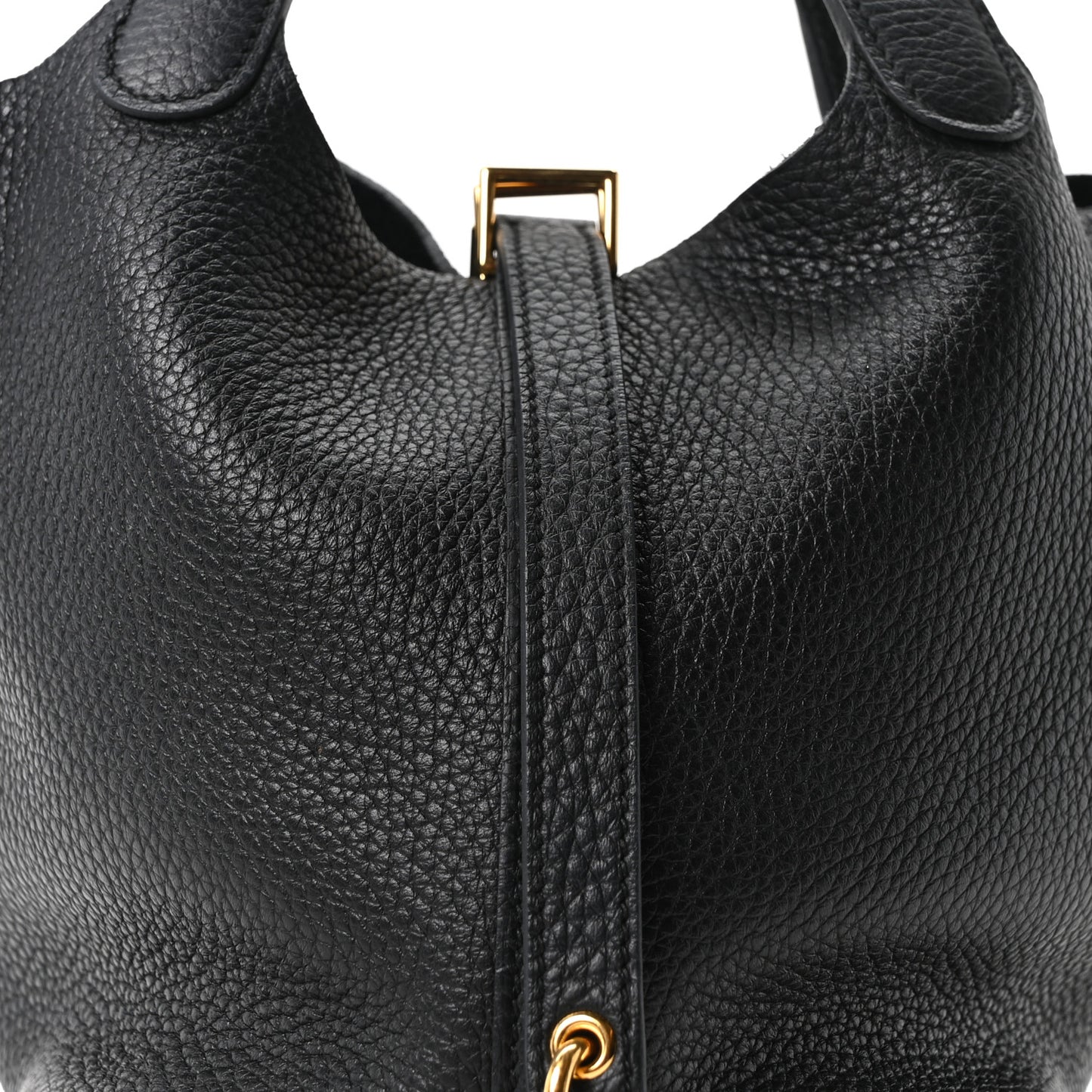 Taurillon Clemence Picotin Lock 18 PM Black Black