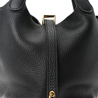 Hermes Taurillon Clemence Picotin Lock 18 PM Black Black 14 of 21