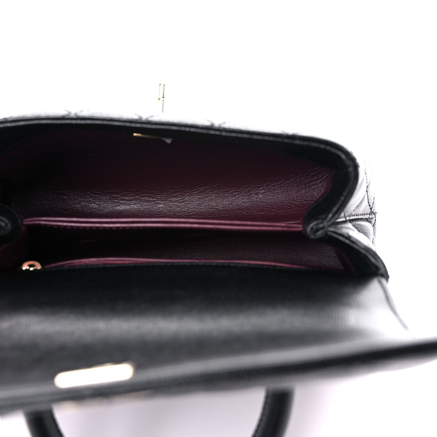 Caviar Quilted Mini Coco Handle Flap Black