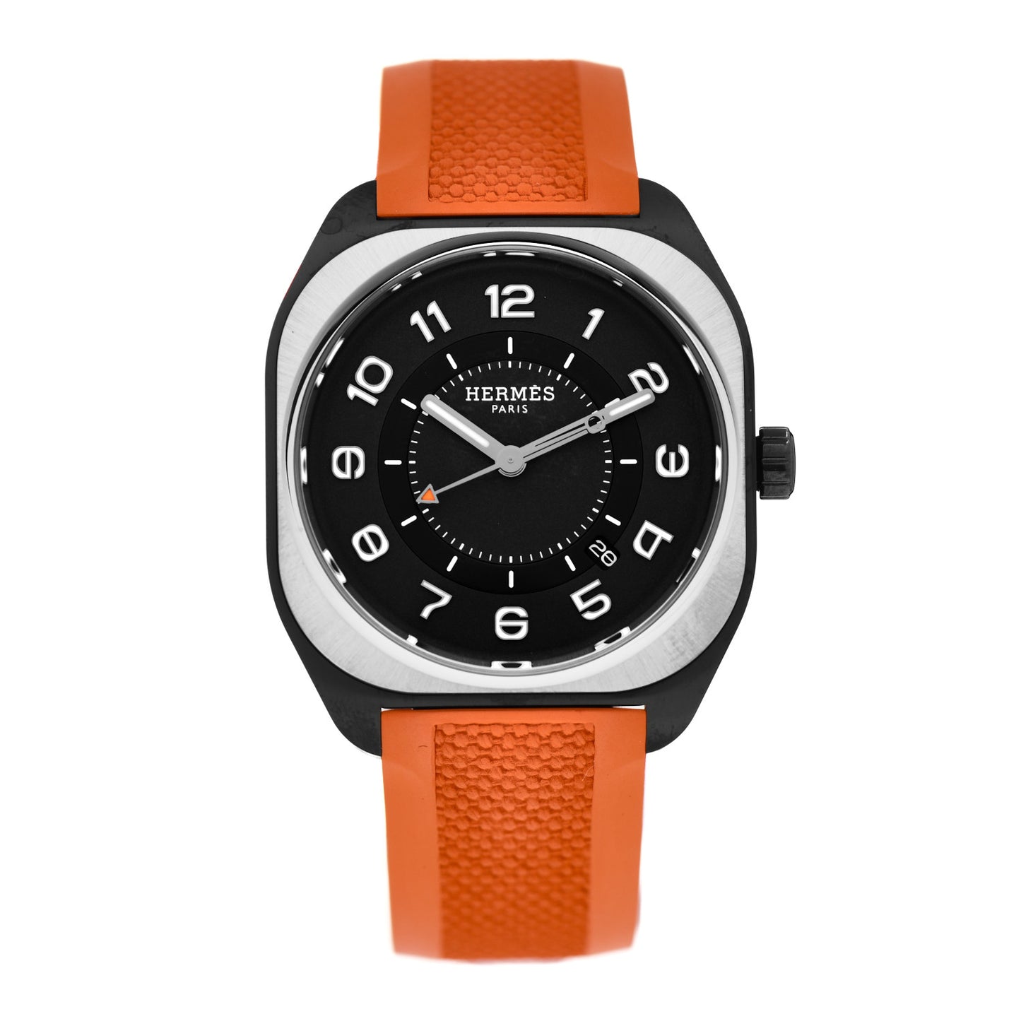 DLC Coated Titanium Rubber 39mm H08 Automatic Watch Orange