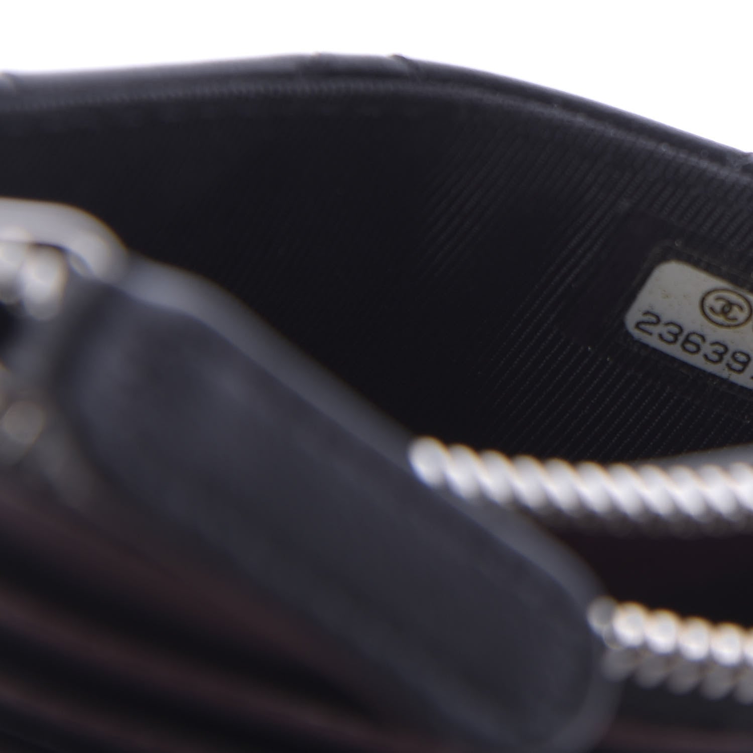Chanel Lambskin Quilted Zip Card Holder Black 9 of 9