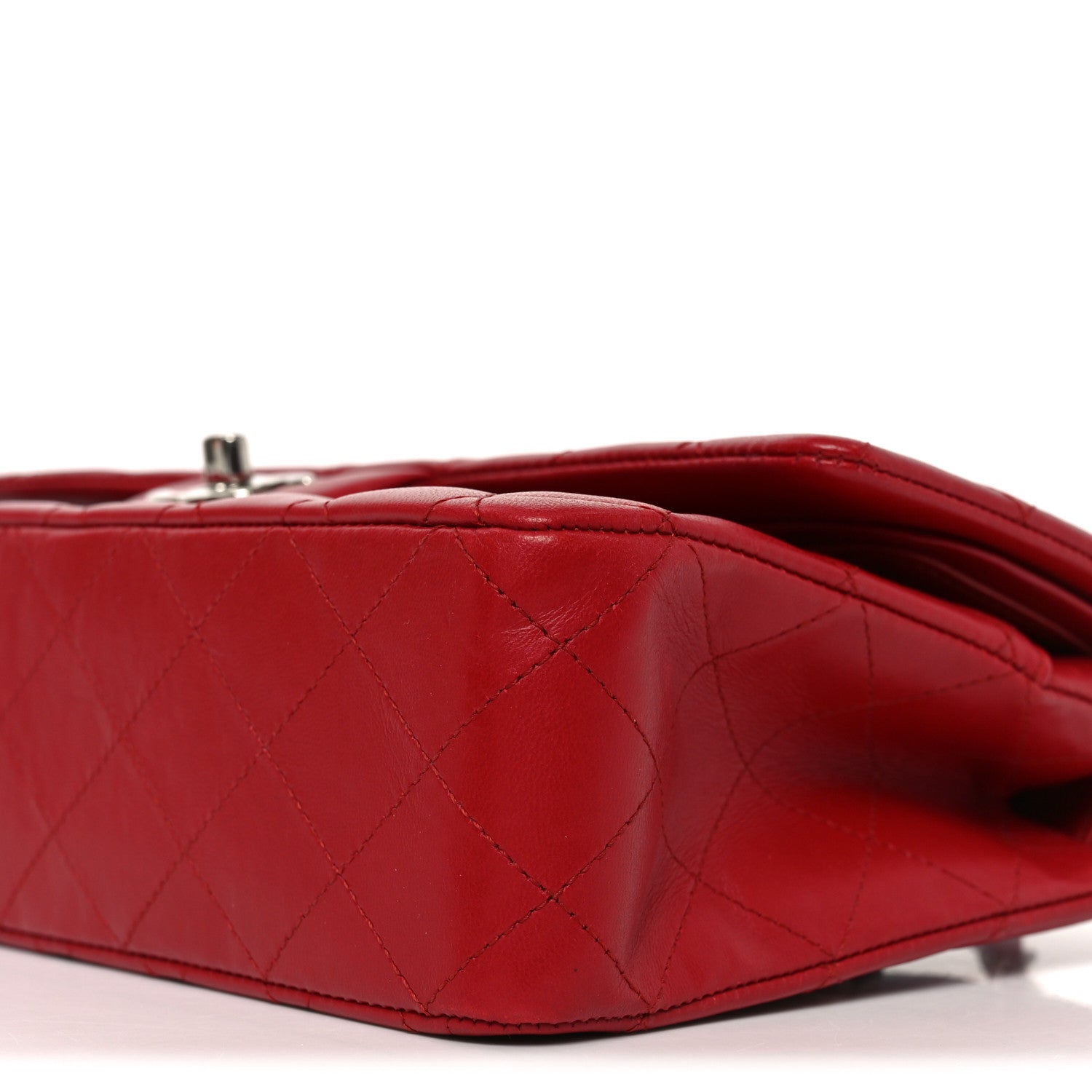 Chanel Lambskin Quilted Medium Double Flap Red 10 of 10