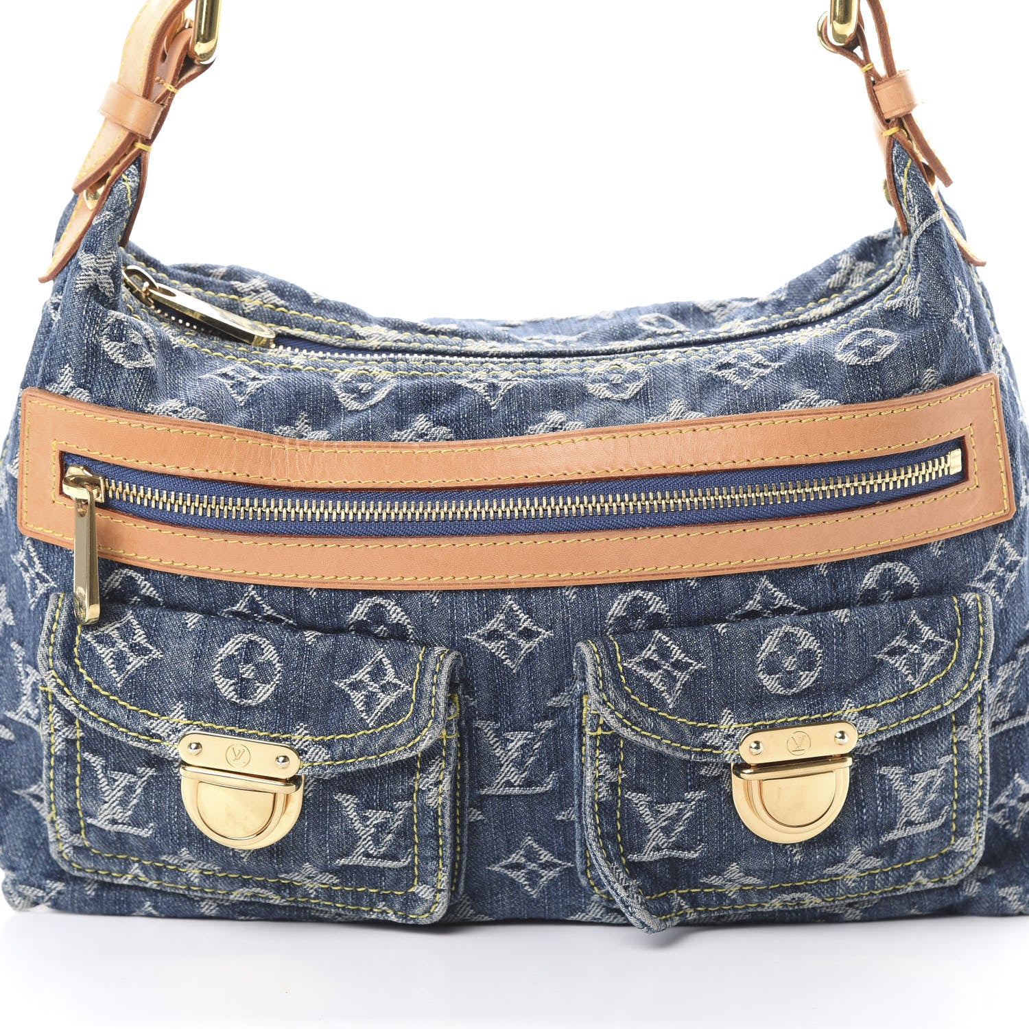 Louis Vuitton Monogram Denim Baggy PM Blue 7 of 12