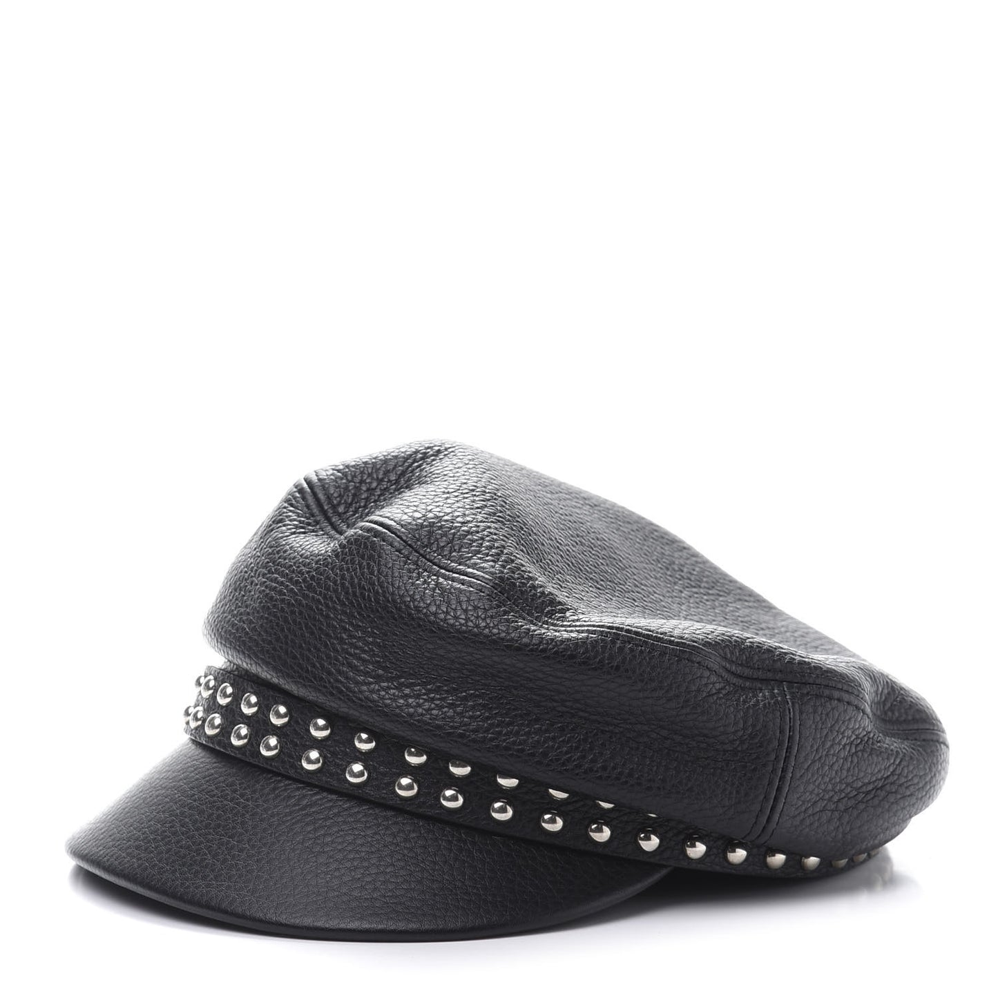 Calfskin Studded Cellarius Hat S Black