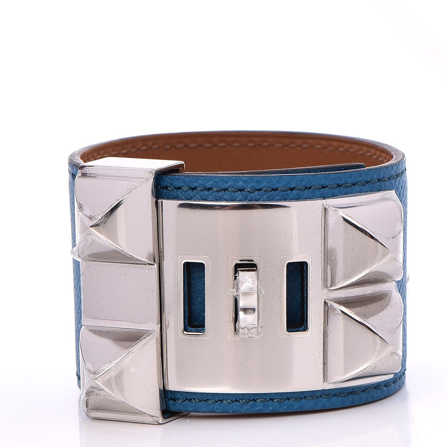 Hermes Epsom Collier de Chien CDC Bracelet S Bleu Izmir 3 of 6