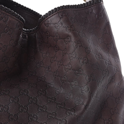 Gucci Guccissima Large Horsebit Chain Hobo Chocolate 10 of 11