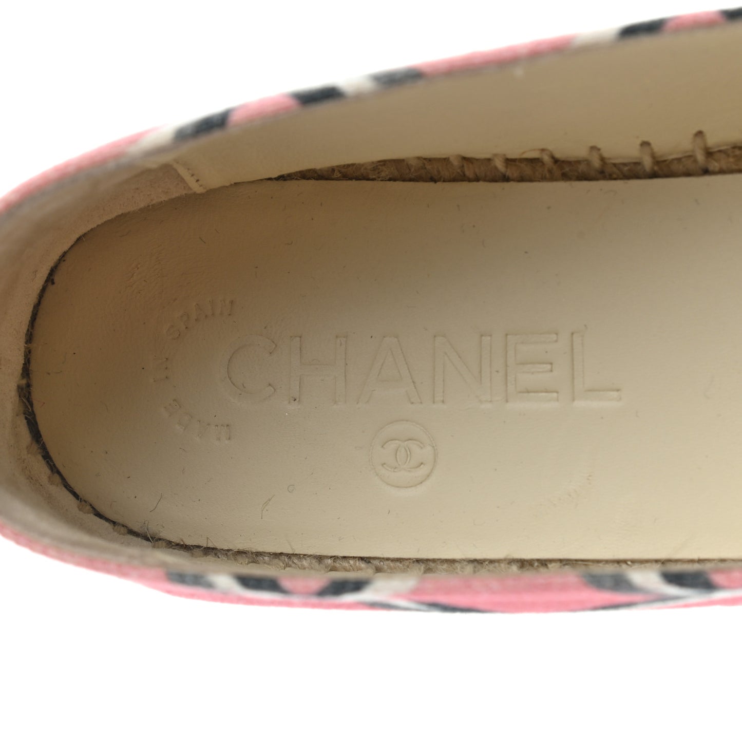 Printed Canvas Grosgrain Espadrilles 39 Pink Black