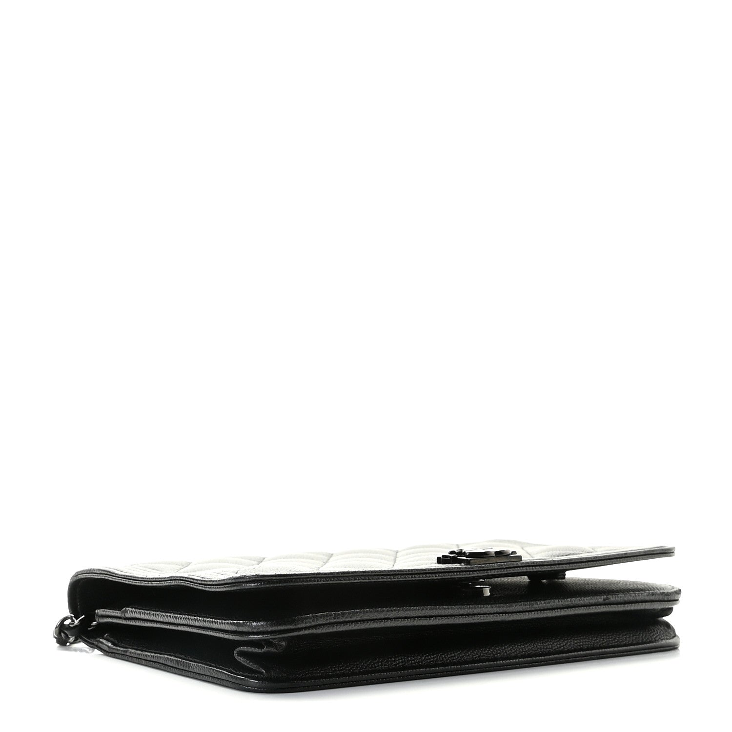 Chanel Caviar Quilted Boy Wallet On Chain WOC So Black 4 of 13