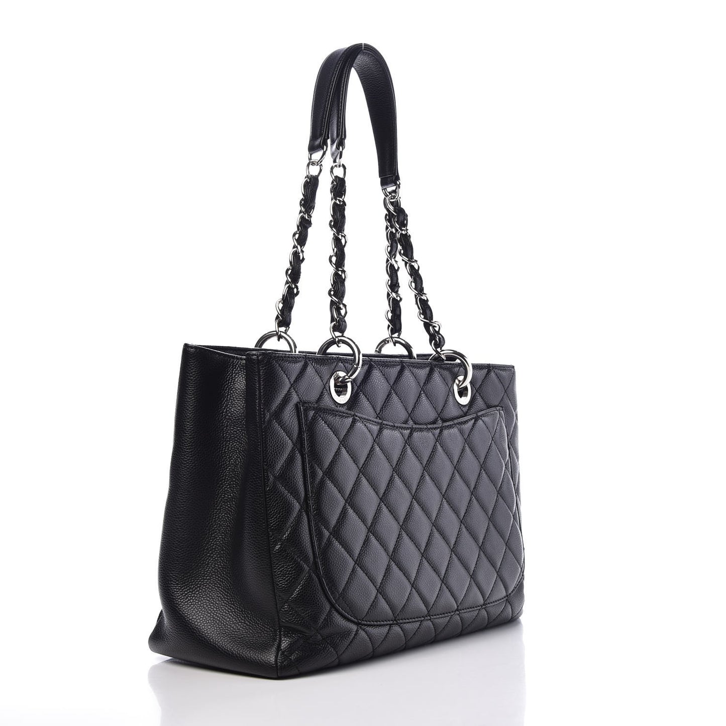 Caviar Quilted Grand Shopping Tote GST Black