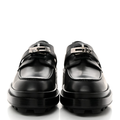 Hermes Calfskin First Derby Shoes 37 Black 2 of 9