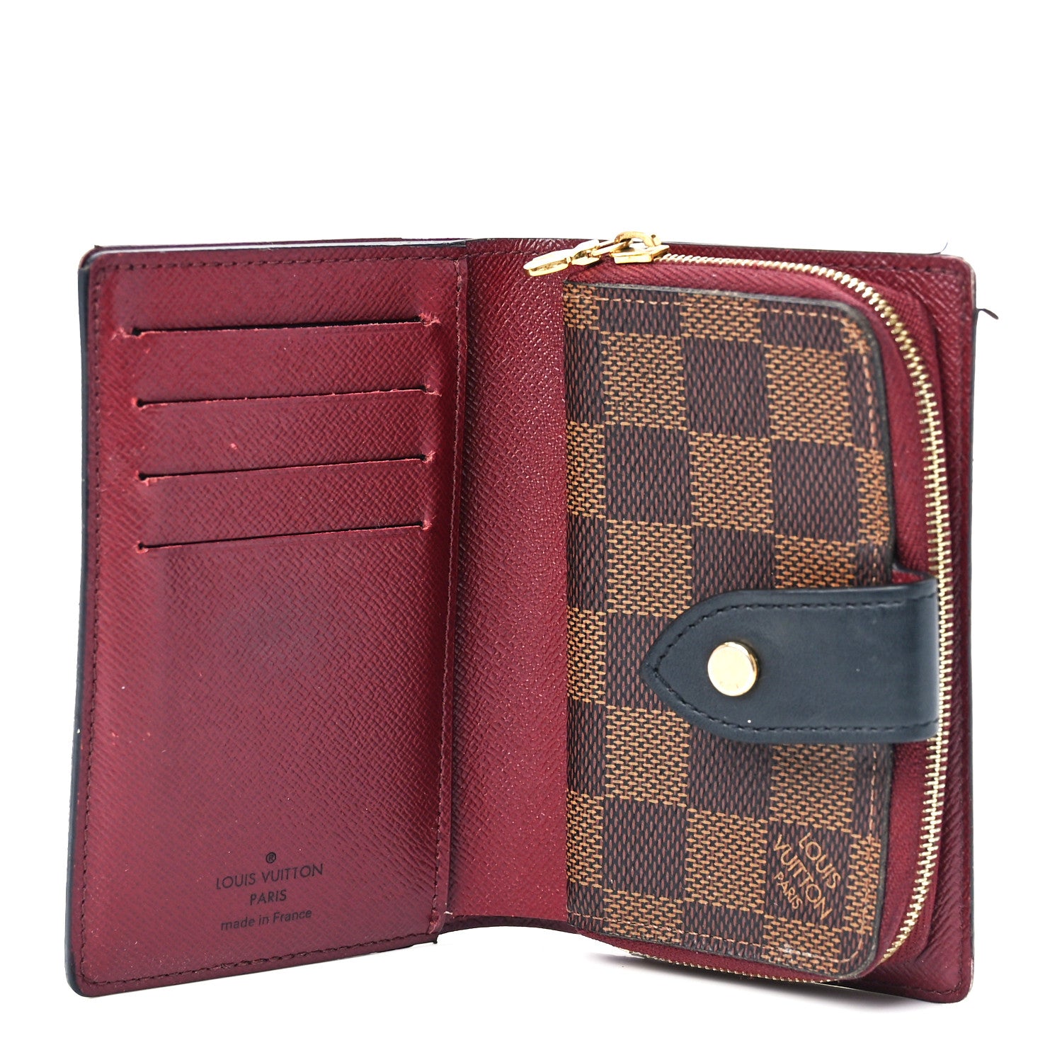 Louis Vuitton Damier Ebene Juliette Wallet Bordeaux Black 7 of 15