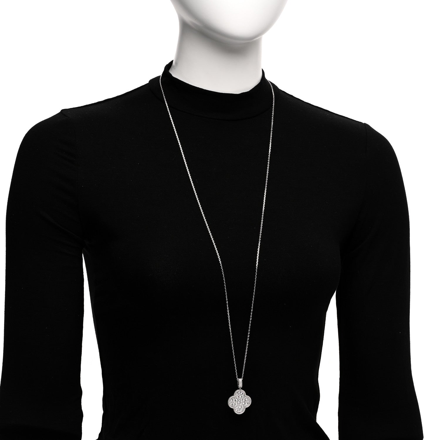 Van Cleef & Arpels VAN CLEEF & ARPELS 18K White Gold Diamond Magic Alhambra Long Necklace 2 of 6