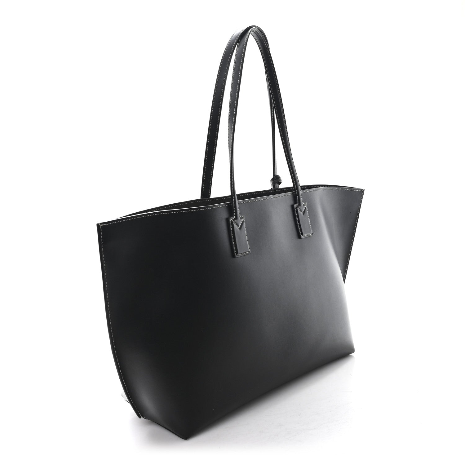 Burberry Calfskin Monogram Motif TB Medium Soft Tote Black 3 of 10