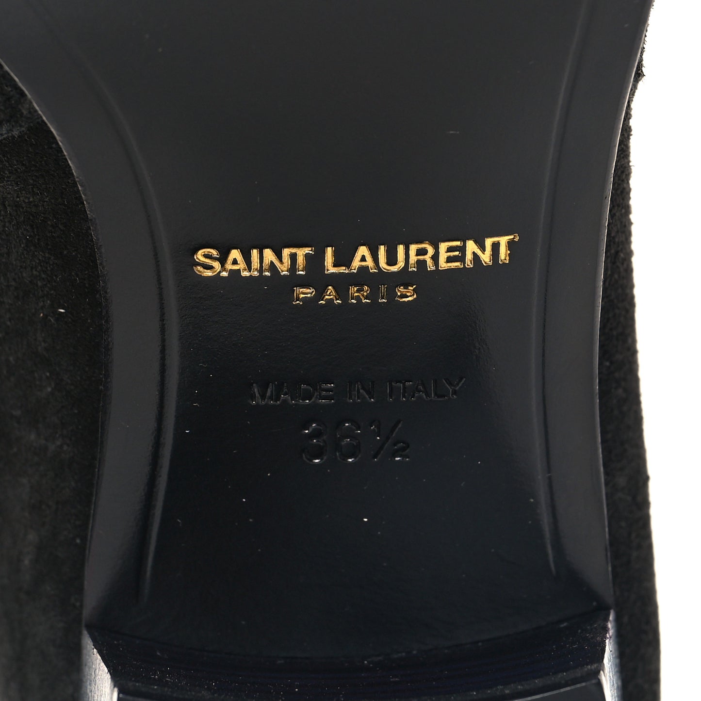 Suede Calfskin Jodhpur Ankle Boots 36.5 Black
