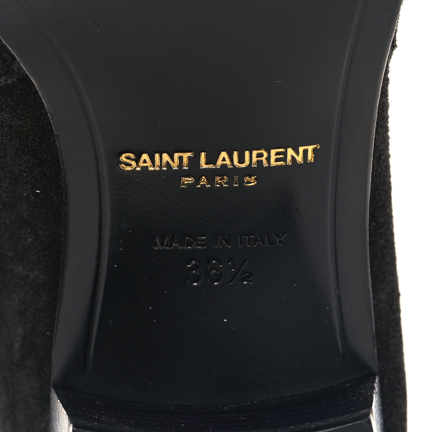 Saint Laurent Suede Calfskin Jodhpur Ankle Boots 36.5 Black 8 of 9