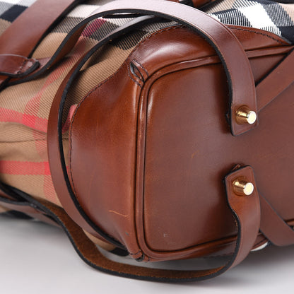 Burberry House Check Bridle Calfskin Medium Gosford Hobo Dark Tan 11 of 12