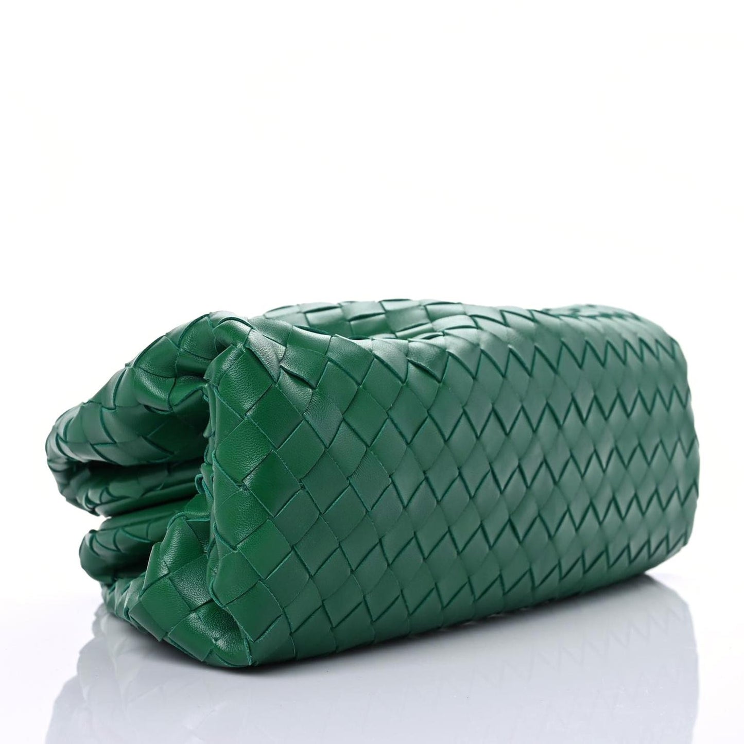 Nappa Maxi Intrecciato The Pouch Oversized Clutch Racing Green
