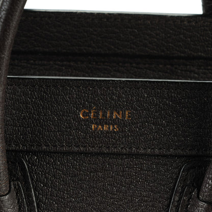 Celine Goatskin Nano Luggage Dark Taupe 6 of 8