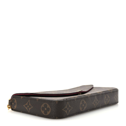 Louis Vuitton Monogram Pochette Felicie Chain Wallet Fuchsia 5 of 11